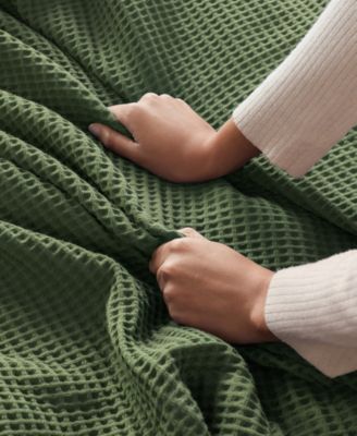 Waffle Weave Cotton Blanket, Full/Queen