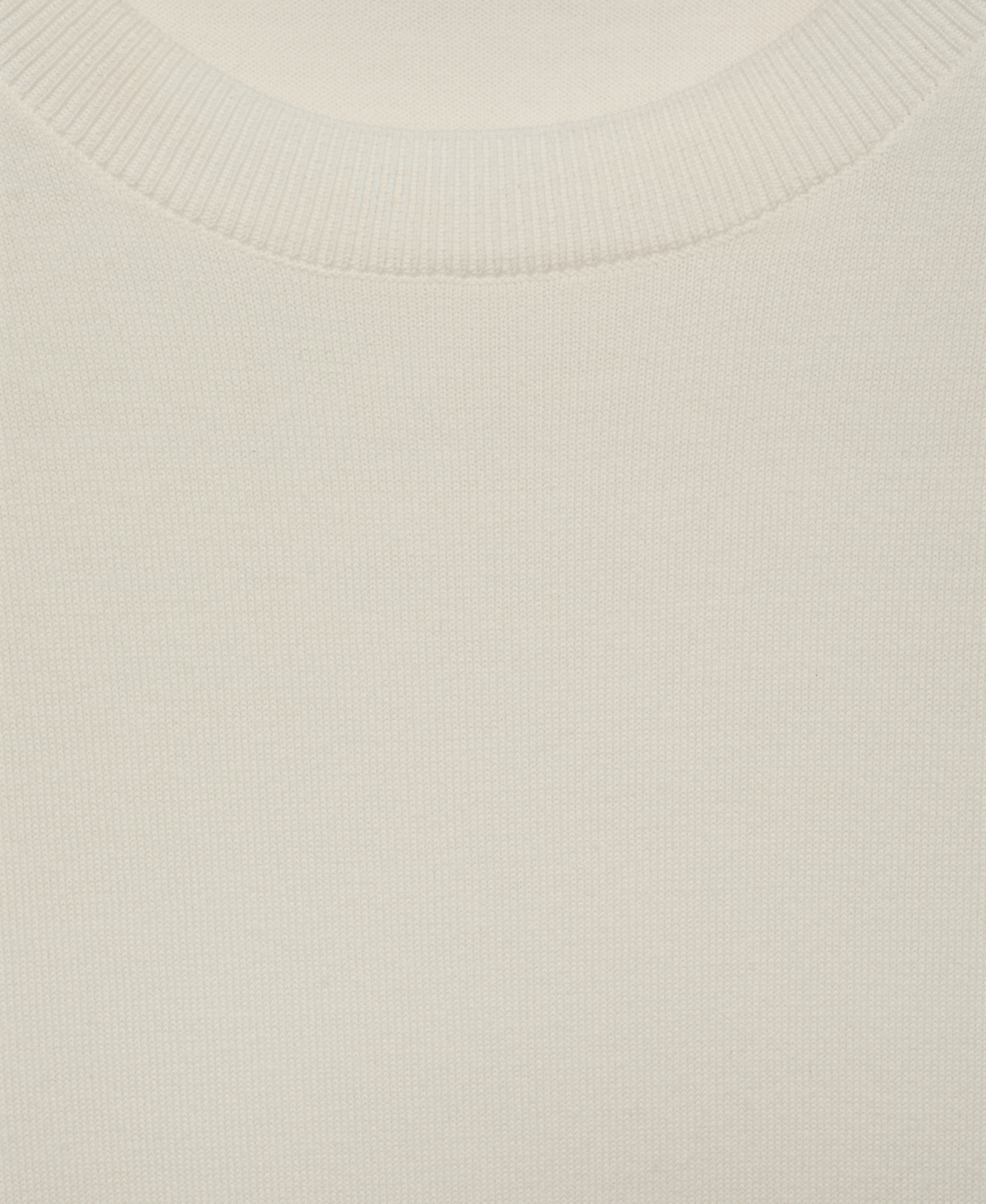 Mango Short Sleeve Cotton Crewneck Sweater In White