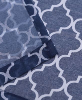 Trellis Sheer 2-Piece Curtain Panels with Grommet Header Top, 52" X 63"