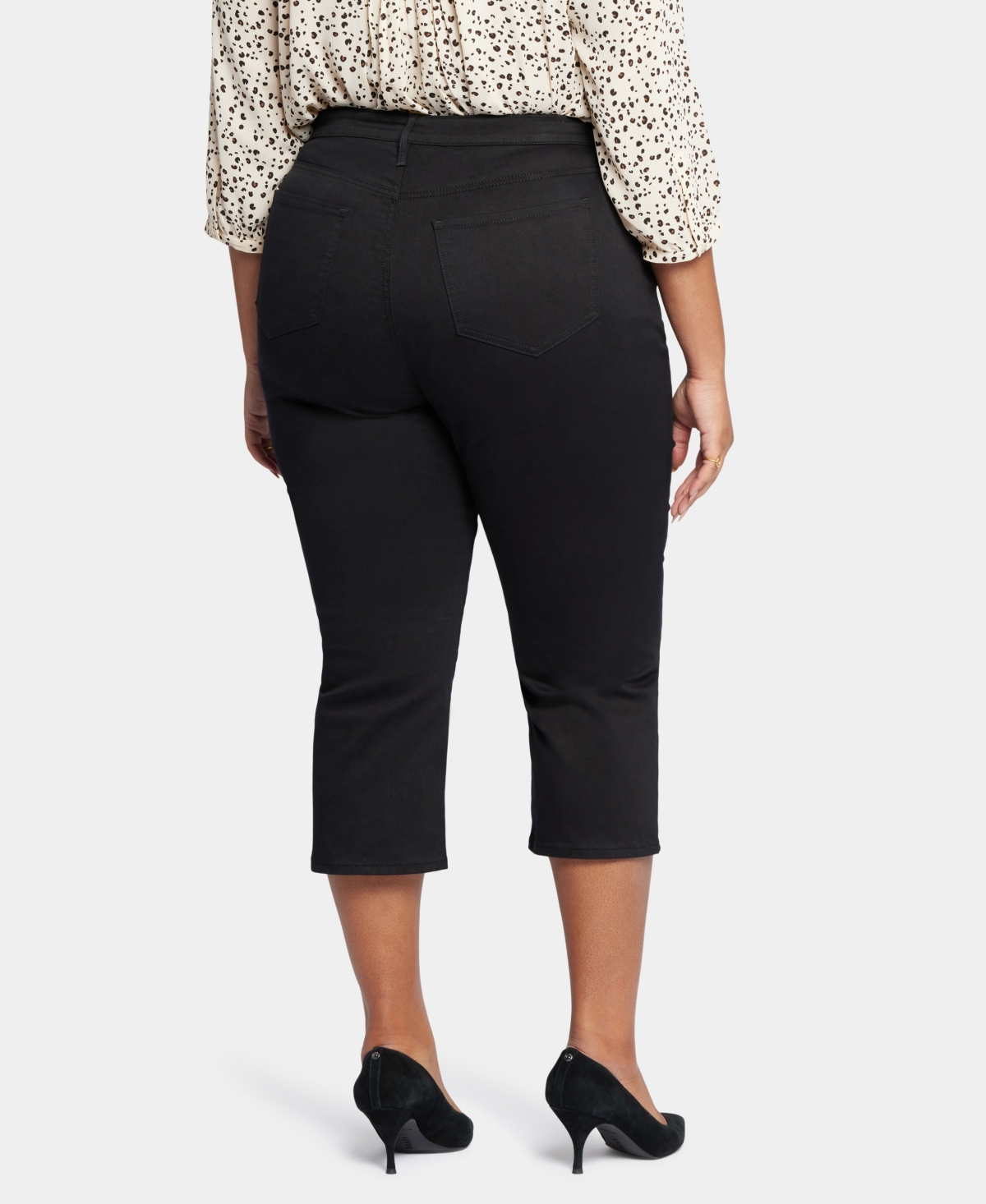 Nydj Plus Size Joni Relaxed Capri Jeans In White