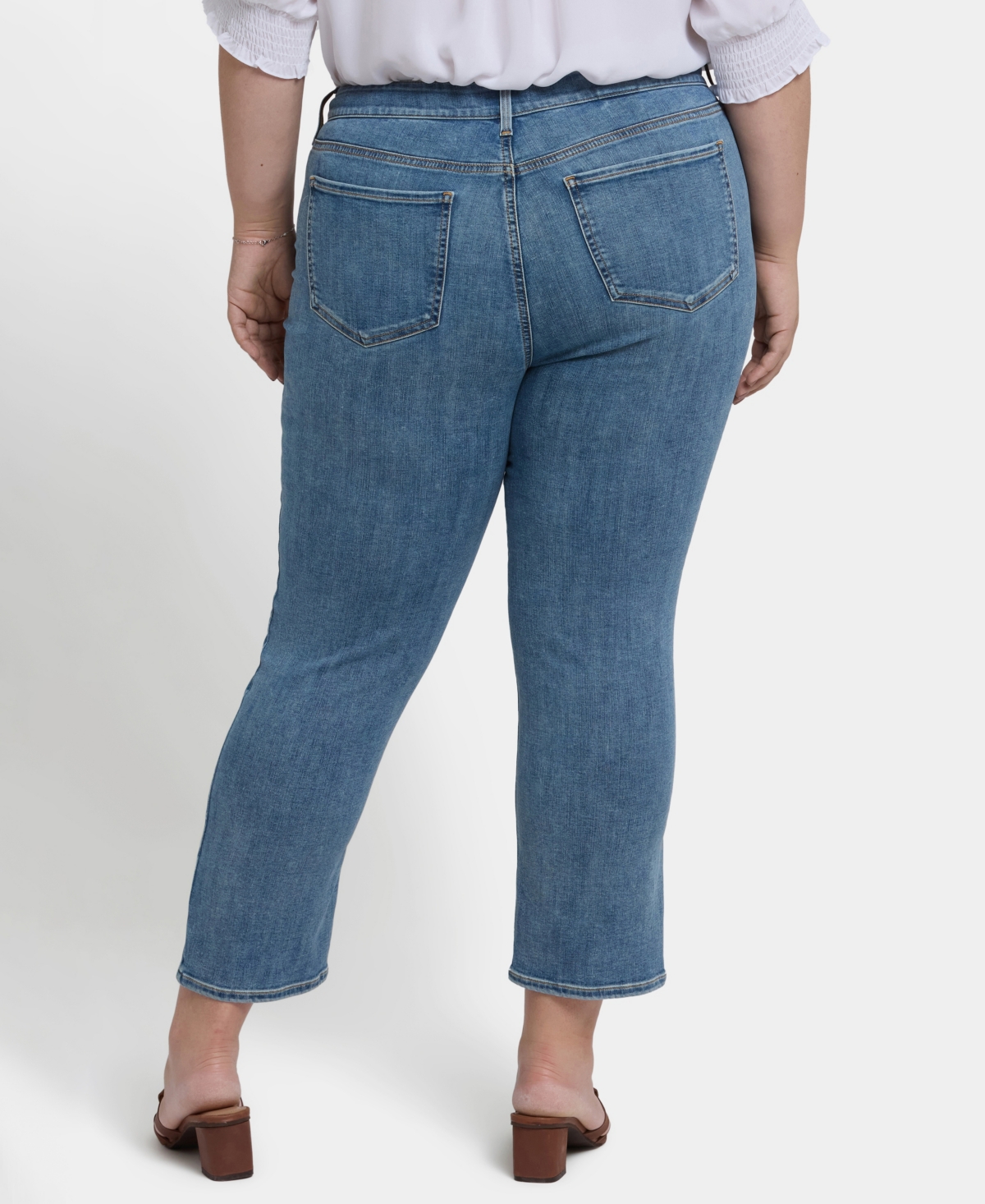 Nydj Plus Size Marilyn Straight Ankle Jeans In Blue