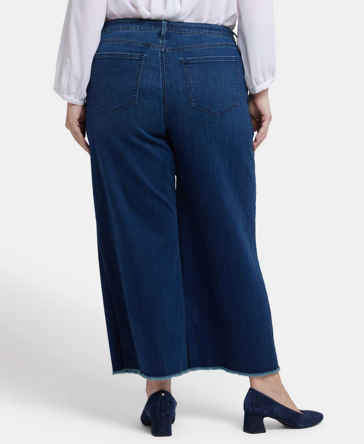Nydj Plus Size Teresa Wide Leg Ankle Jeans In Blue