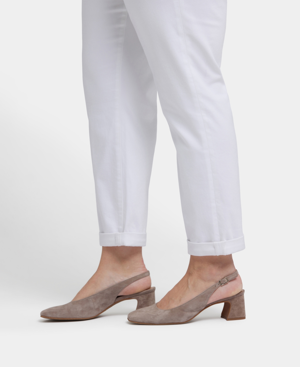 Nydj Plus Size Margot Girlfriend Pull On Jeans In White