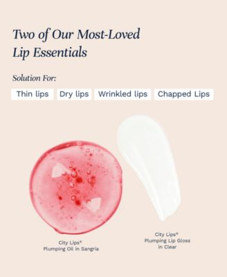 2-Pc City Lips Plumping Lip Gloss and Lip Oil Set