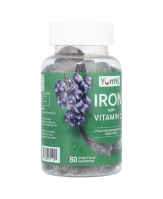 Iron with Vitamin C Gummies  Grape  -  60 Gummies