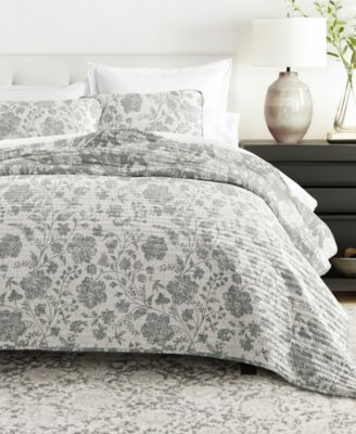 Textured Floral Reversible 2-Pc. Quilt Set, Twin/Twin XL