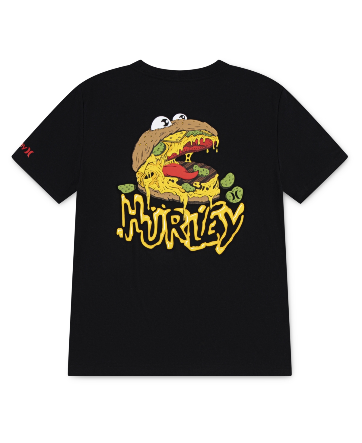 Hurley Big Boys Printed Short Sleeve T-shirt In Black