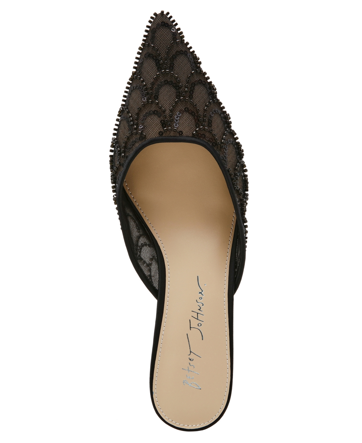Betsey Johnson Ellis Sequin Mule In Black