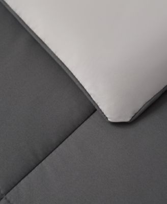 Box Stitch Reversible 3-Pc. Comforter Set, Full/Queen