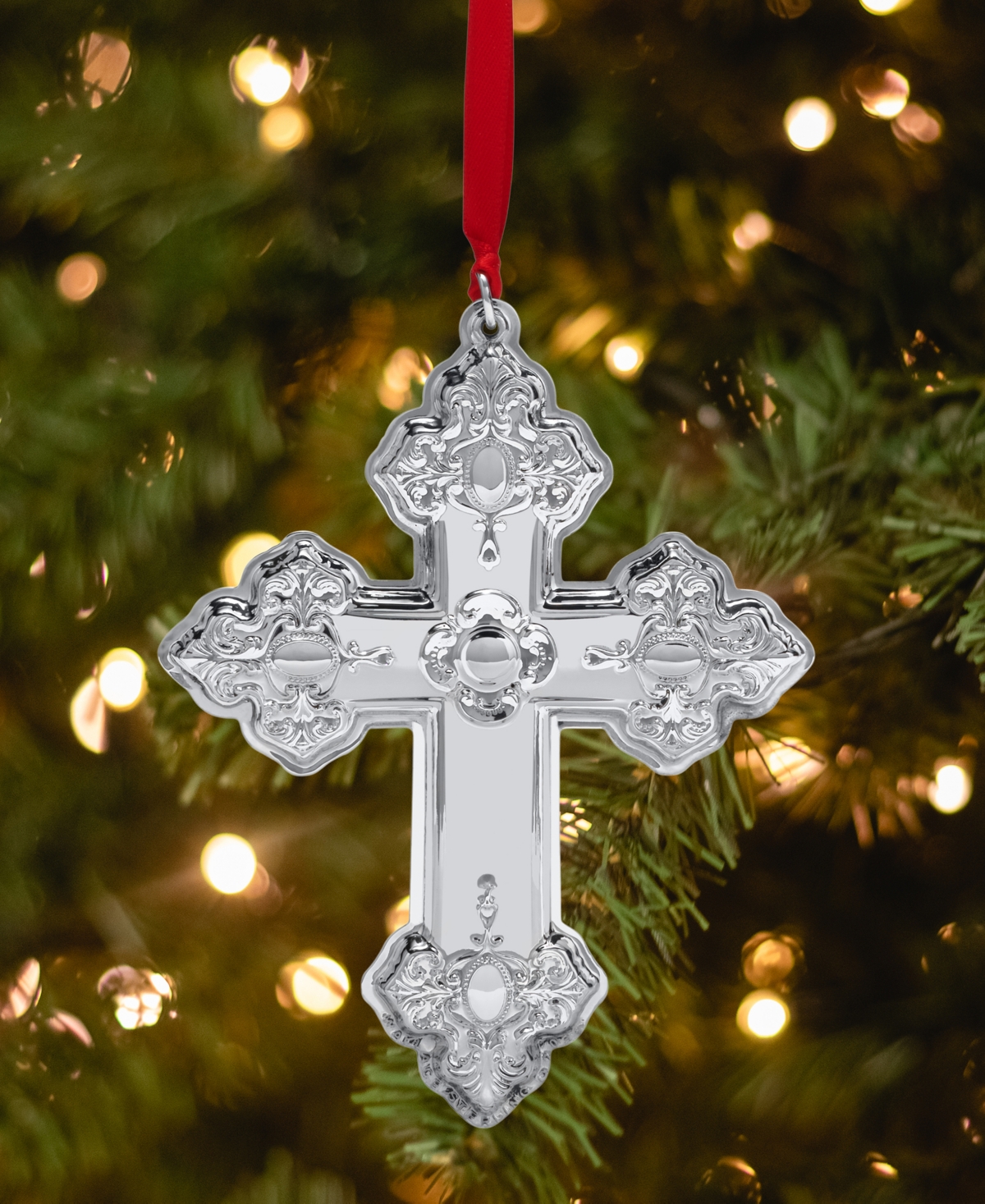 Wallace 2025 Sterling Silver Grande Baroque Cross Ornament, 30th Edition