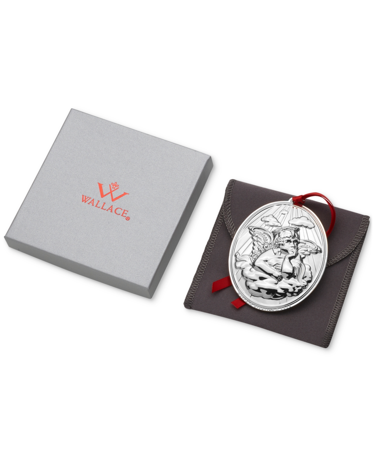 Wallace 2025 Sterling Silver Grande Baroque Angel Ornament, 25th Edition In Silver