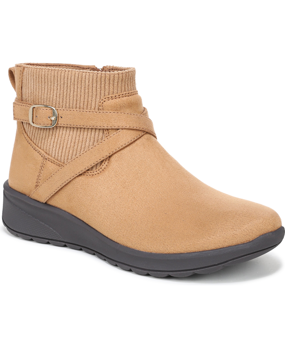 Lifestride Gates Wedge Bootie In Brown