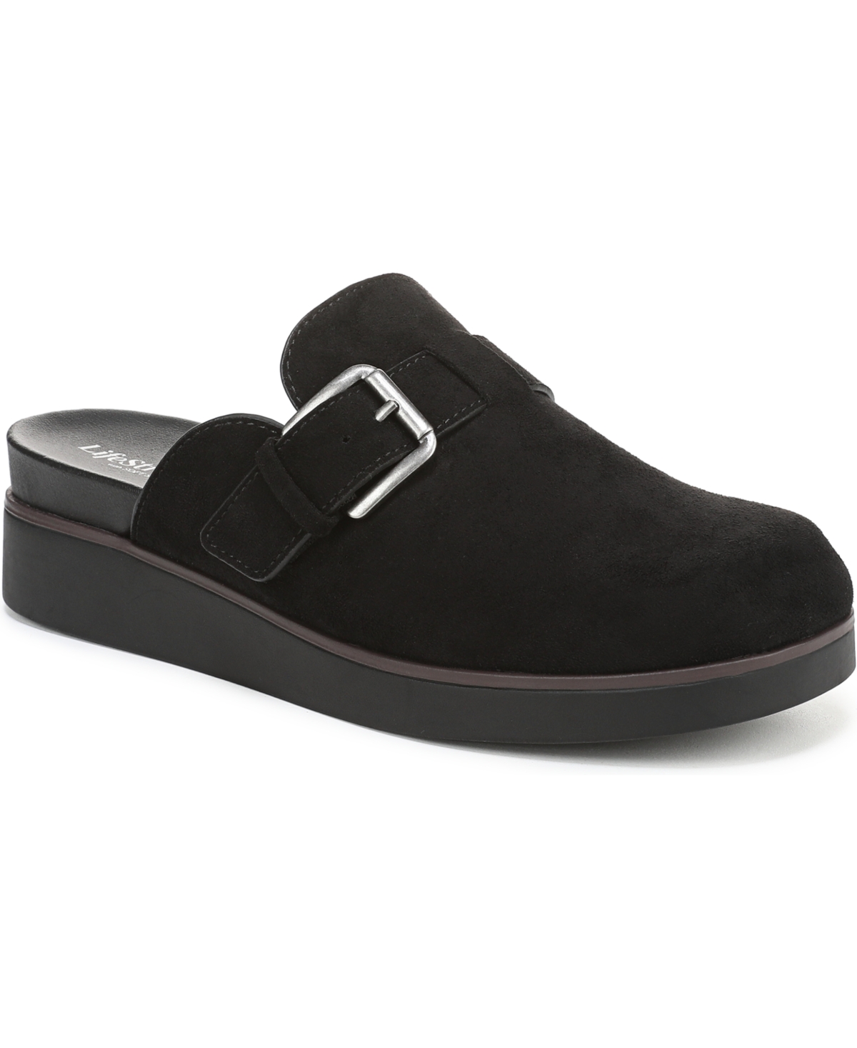Lifestride Women's Gillian Square Toe Mule Clogs In Black