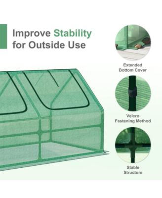 Mini Greenhouse Water Resistant UV Protected 2 Zipper Doors.