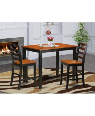 3 Pc counter height pub set-pub Table and 2 Kitchen Dining Chairs