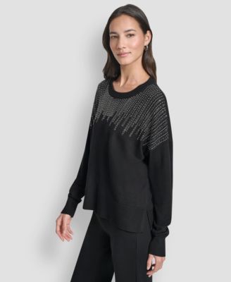 Women's Hotfix Fringe Long Sleeve Sweater