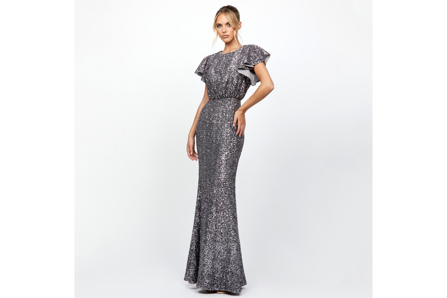 Women's Teresa Flutter Sleeve Gown