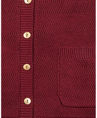 Women's Organic Chevron Stitch Cardigan Sweater