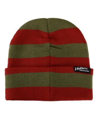 Men's Ready Or Not Here I Come Woven Label Striped Cuffed Beanie