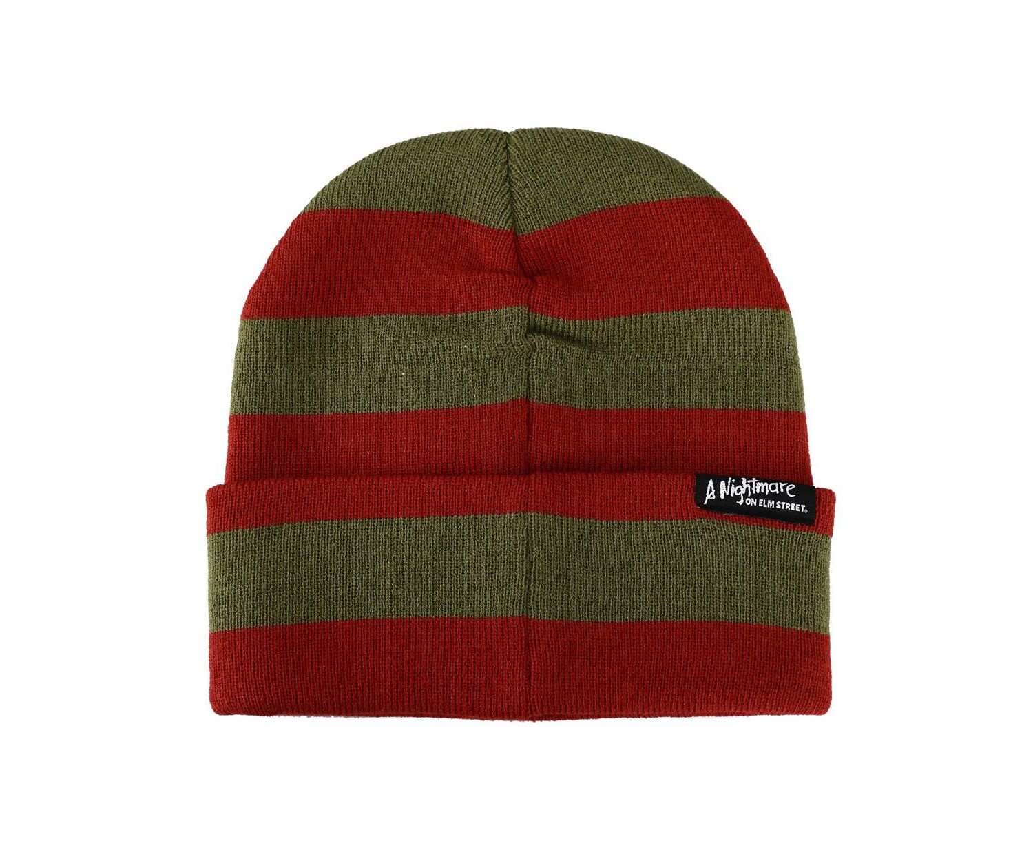 Men's Ready Or Not Here I Come Woven Label Striped Cuffed Beanie