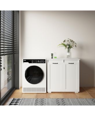 Laundry Cabinet with 2 Removable Liner Bags for Sorting and Storage