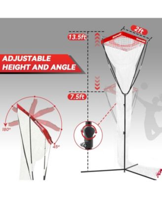 Volleyball Setter Trainer Net - Adjustable Angle & Height (8-13FT), Training Equipment for Serving, Spiking, Setting - Indoor & Outdoor