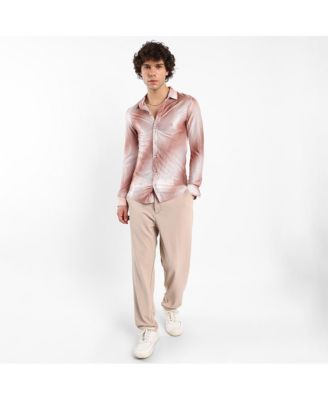 Men's Ombre-Pleated Shirt