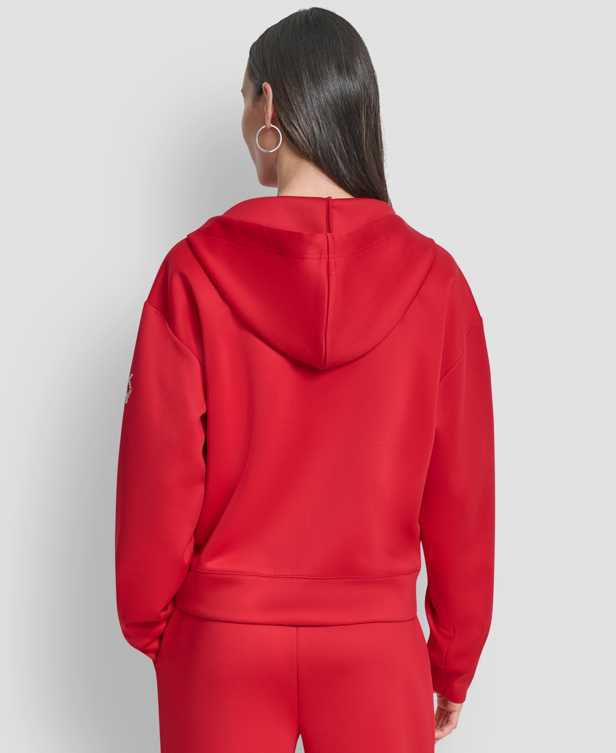 Dkny Women's Long-sleeve Scuba Zip-up Jacket In Red