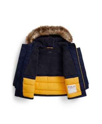 Toddler and Little Boys 2-7 Faux-Fur-Trim Down Parka
