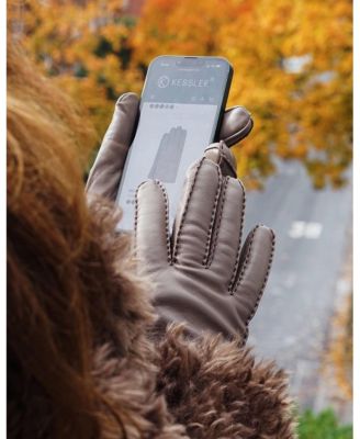 Women`s Hand-sewn Premium Lamb Leather Touchscreen Gloves "MILLIE"