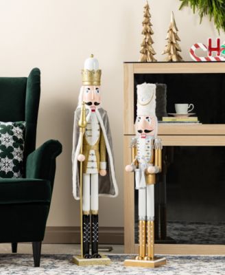 35.75" Wooden Christmas Soldier Nutcracker