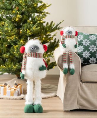 29.25" Christmas Fabric Yeti with Telescoping Legs