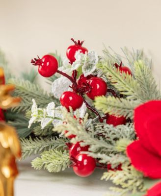 Christmas Magnolia Berry Garlands, Set of 2