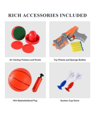 Indoor Basketball Arcade Game for Kids & Adults - Dual Hoop Electronic Scoring, Foldable Basketball Shooting Game for Home