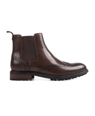 Men's Hughgo Leather Pull-On Block Heel Boots, Macy's Exclusive