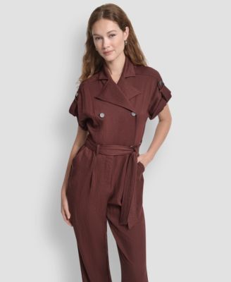 Women's Short Sleeve Heavy Jumpsuits