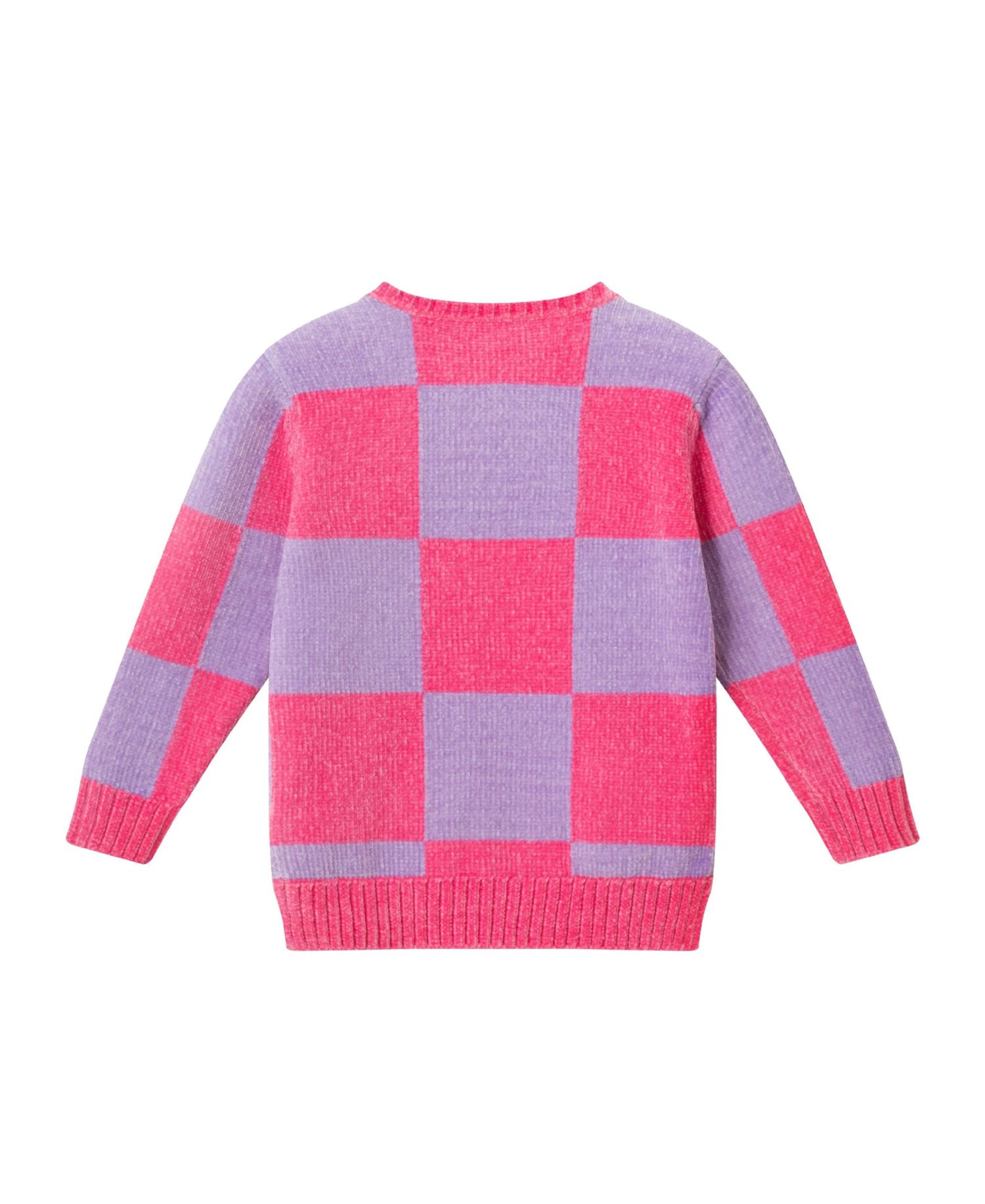 Toddler/Child Girls Pink Checkered Sweater