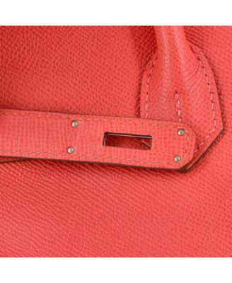 Pre-Owned Hermes Birkin 30 Handbag Pink Epsom with Palladium Hardware