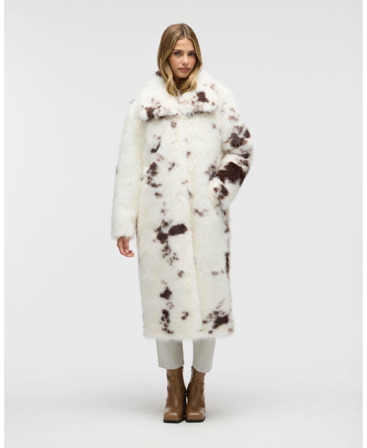 Nvlt Women's Long Hair Luxious Faux Fur Jacket