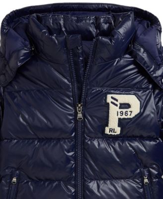 Toddler and Little Boys 2-7 Glossed Hooded Down Jacket