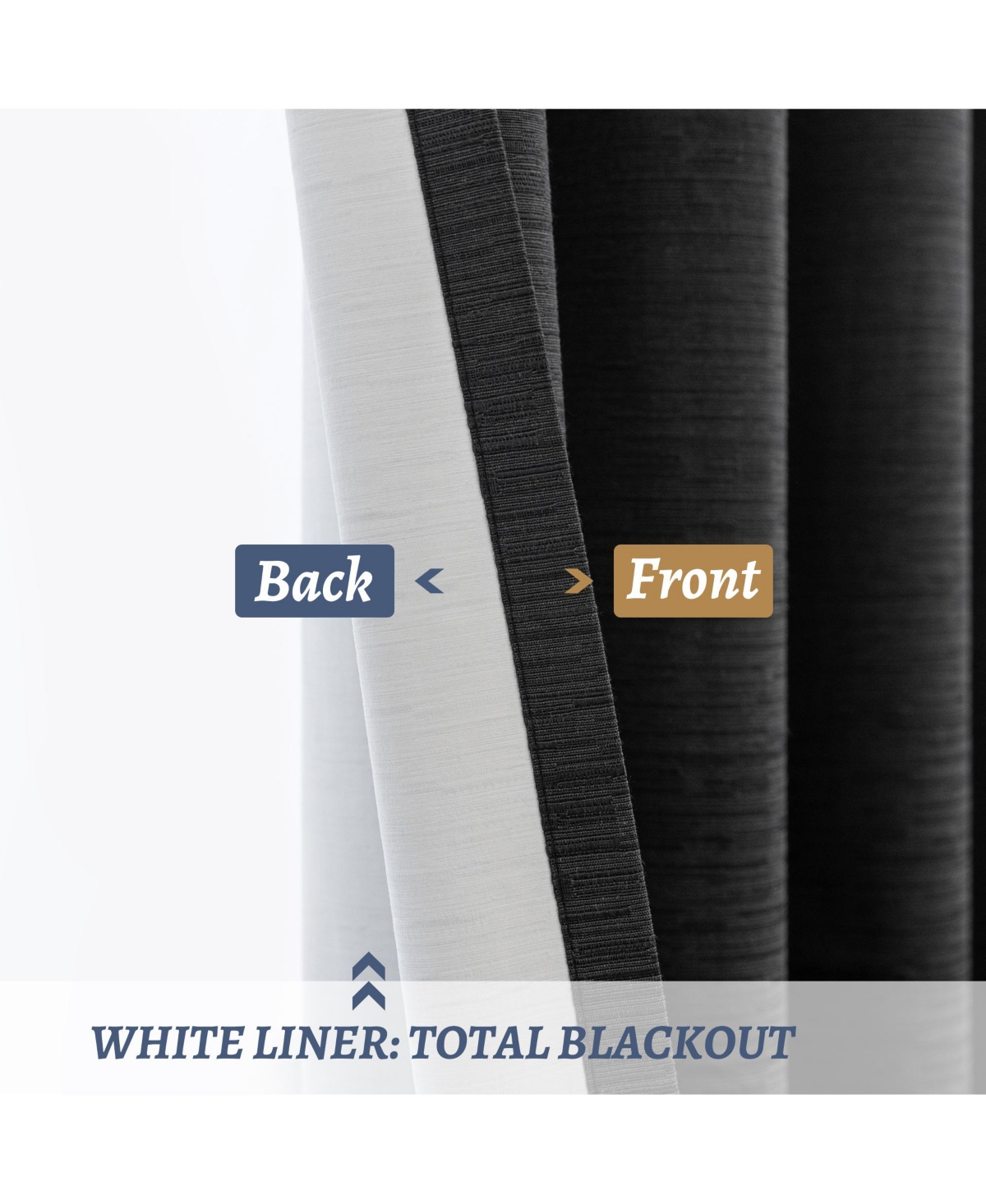 Awesome Home 100% Blackout Cotton Blend Thermal Grommet Curtains, 2 Panels
