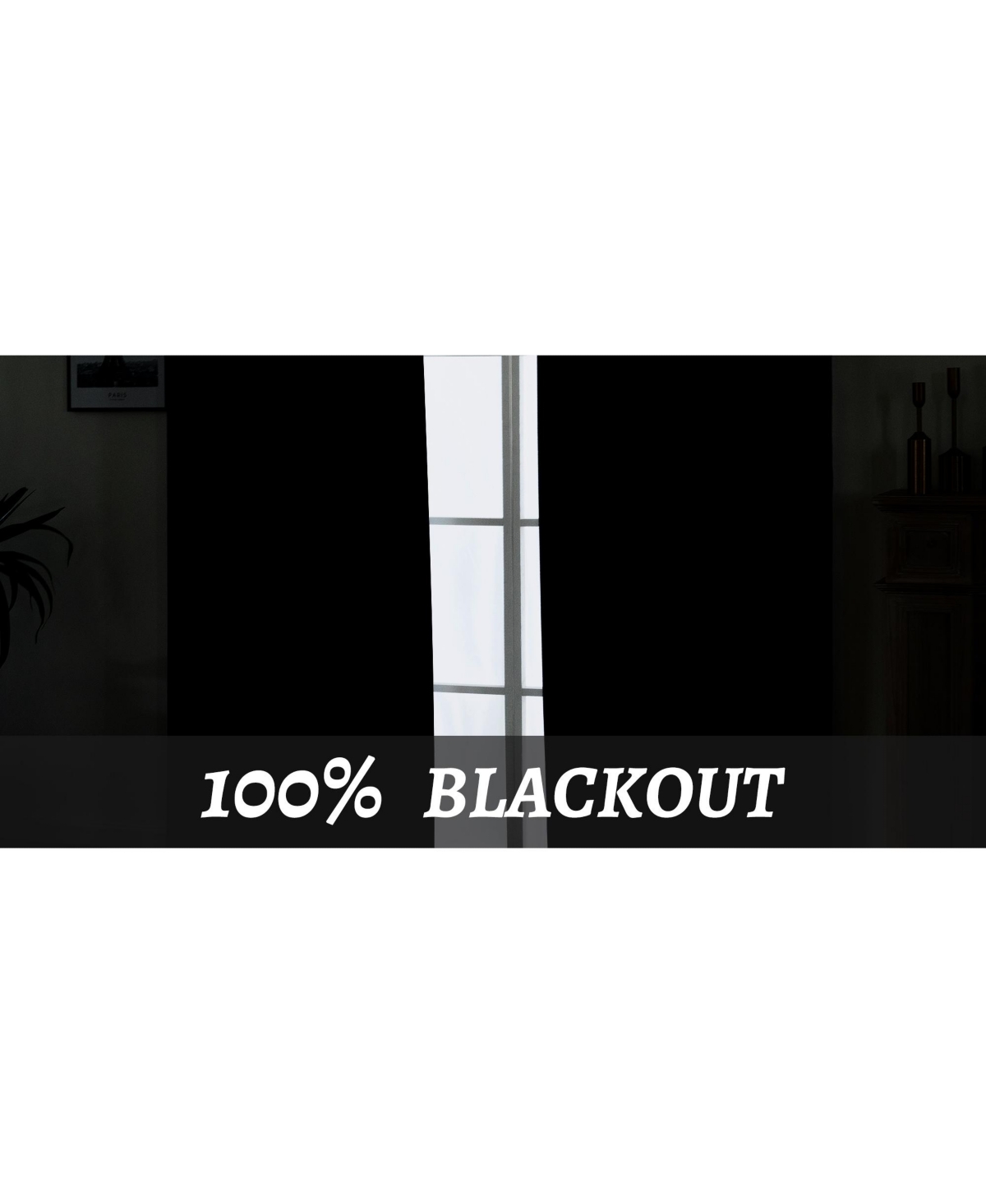 Awesome Home 100% Blackout Cotton Blend Thermal Grommet Curtains, 2 Panels