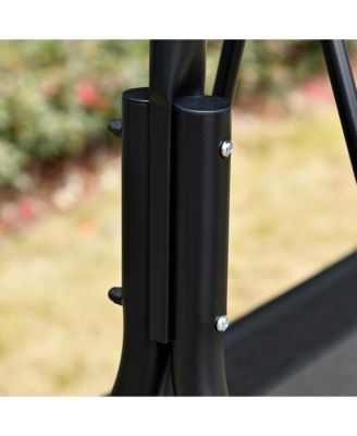 Outsunny 52 Inch 2 Person Canopy Swing Chair with Adjustable Shade