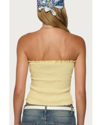 Womens Emmet Strapless Scrunch Top
