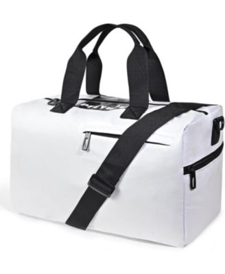Lightweight Gym Bag for Women Man,Water Resistant Duffle Bag for Travel with Wet Pocket,Wear-resistant Weekender Overnight Duffel Bag,Travel Bag Easy to Clean Tote bag for women(White