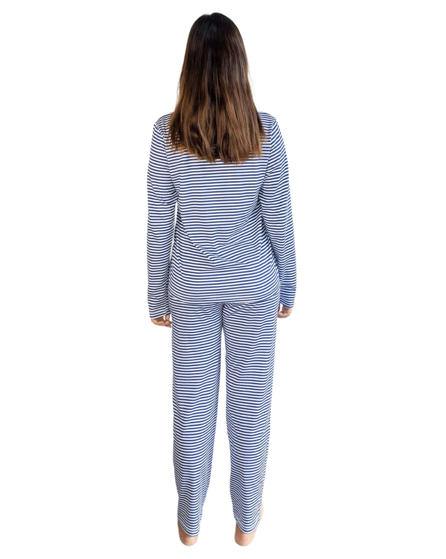 Women's Organic Cotton Jersey Two Piece Long Sleeve Pajama Set