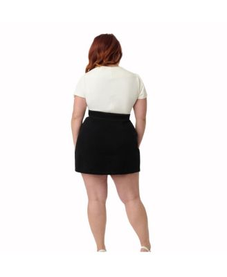 Plus Size Mini Skirt