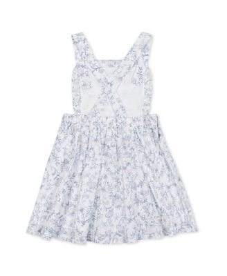 Little and Big Girls' Organic Ruffle Edge Apron Dress