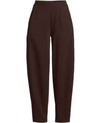 Women's Petite Sport Knit High Rise Barrel Ankle Pants
