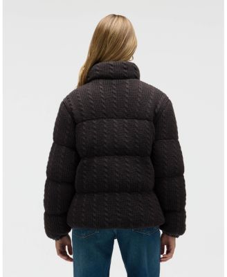 Women's Sweater Knit Puffer Jacket